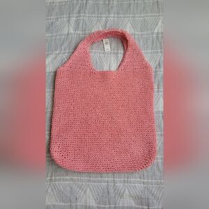 Aerie Pink Knit Tote Bag Nwt